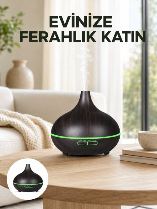7 Renk Işıklı Ultrasonik Hava Difüzörü – Sessiz ve Güvenli Kullanım Yeni N - NLCAEB2500-1