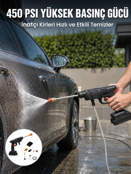 Kablosuz Taşınabilir Basınçlı Yıkama Tabancası Köpük Şişeli - NLCAEB9533-3264