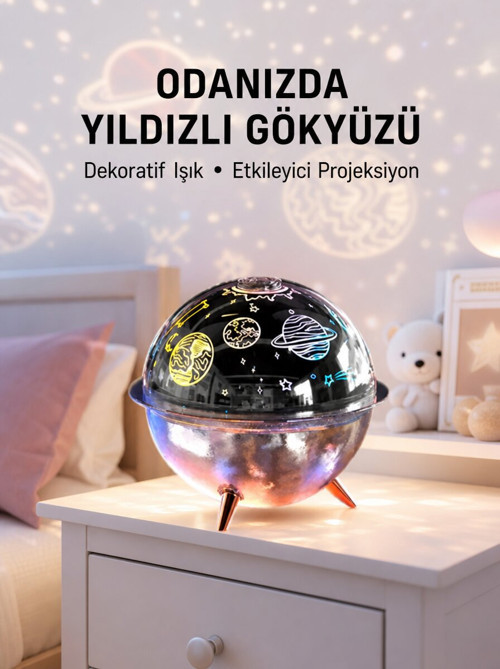Galaksi ve Yıldız Efektli Nemlendirici Işık Projektörü Yeni Nesil - NLCAEB4955-5044