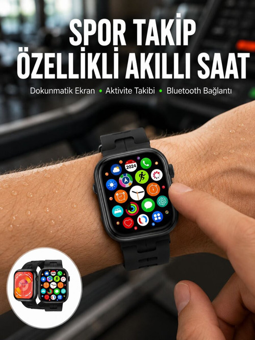 Akıllı Saat Çağrı Cevaplama Müzik Dinleme Plastik Kordon Mesaj Bildirimleri Ye - NLCAEB6419-8