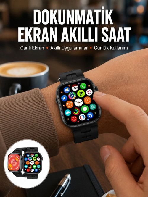 Akıllı Saat Android ve İOS Uyumlu Plastik Kordon Yeni Seri - NLCAEB1645-7598