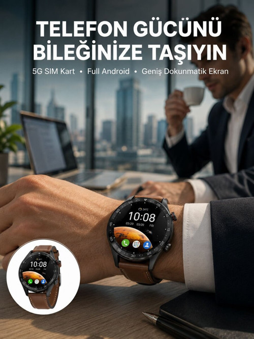 SIM Kartlı Akıllı Saat GPS WiFi Bluetooth Destekli Yeni Nesil - NLCAEB4763-6138