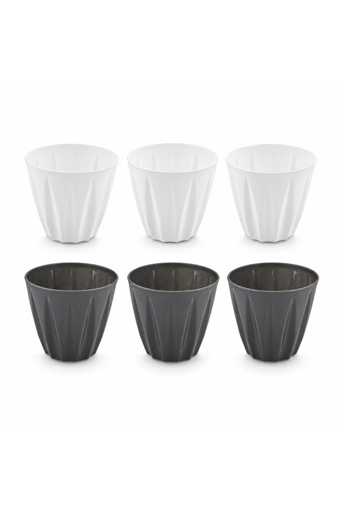 Bade Premium Çiçek Ve Bitki Saksı 6Lı Set