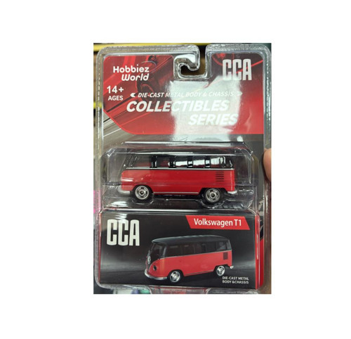 Collectibles Series Volksvagen T1 Kırmızı-Siyah 1/64 Model Araba