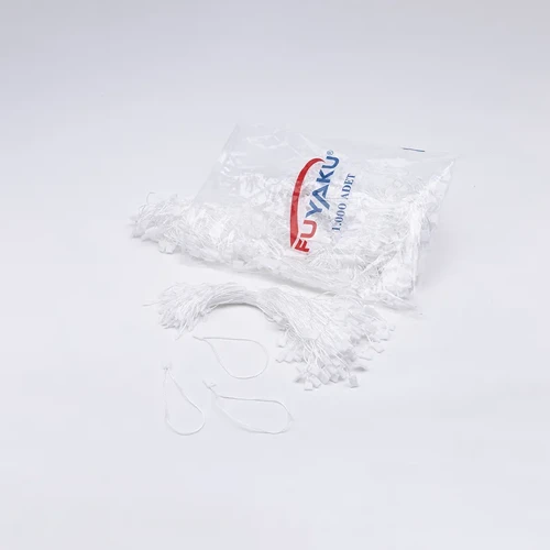 Kilitli Etiket İpi 25 cm 1.000 Adet Beyaz – Elle Takılan Etiket Bağlama İpi