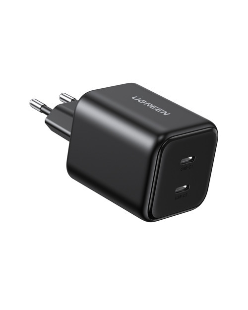 45W GaN Hızlı Şarj Cihazı Type-C QC PD 2xUSB-C, Siyah, 65058