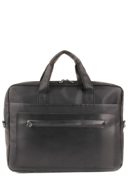 Leder Siyah Su Geçirmez 15.6" - 17.3" Evrak Laptop Notebook Bilgisayar Çantası