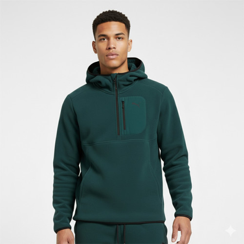 Pumatech Erkek Yeşil Kapüşonlu Sweatshirt