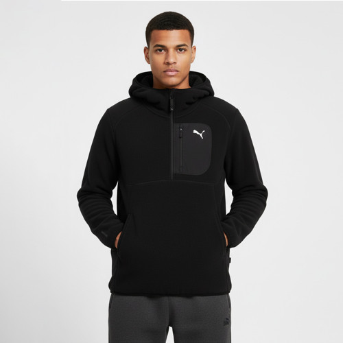 Pumatech Erkek Siyah Kapüşonlu Sweatshirt