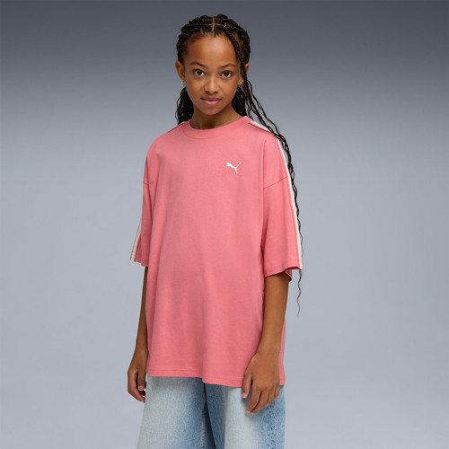 Oversized Graphic Kız Çocuk Pembe Tişört