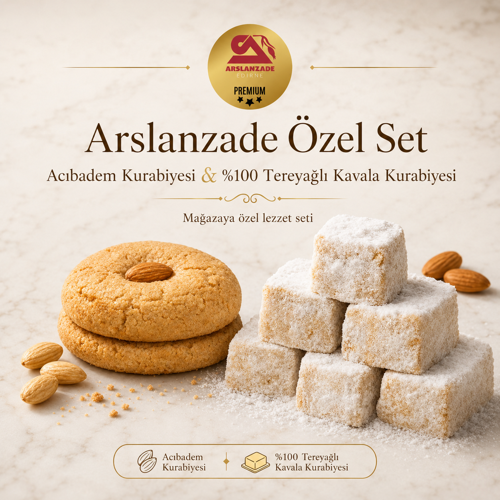 Acıbadem ve Tereyağlı Kurabiye Seti
