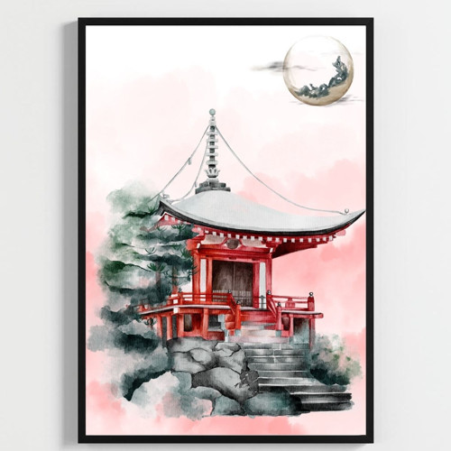 Uzak Doğu Esintisi | Salon Ve Ofis Duvar Dekorasyonu | Japon Kültürü Pop Art Kadın Posteri | 3'Lü Set A2 Çerçevesi