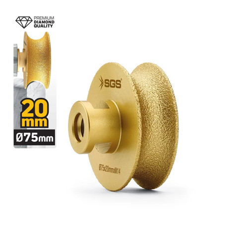2789 M14-75x20 Mm Vakum Elmas Mermer Granit Taşlama Diski Tam Profil