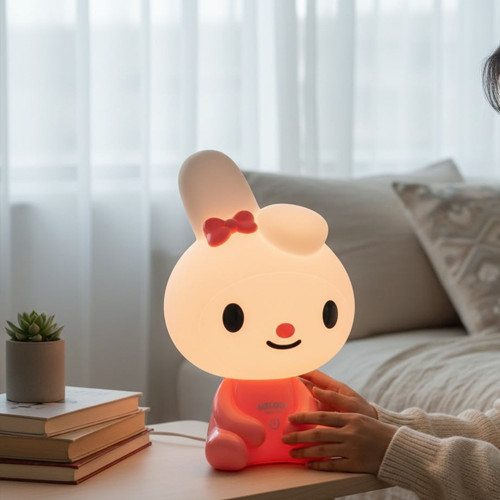 My Melody LED Gece Lambası Şarjlı Silikon Dokunmatik Çocuk Odası Masa Lambası