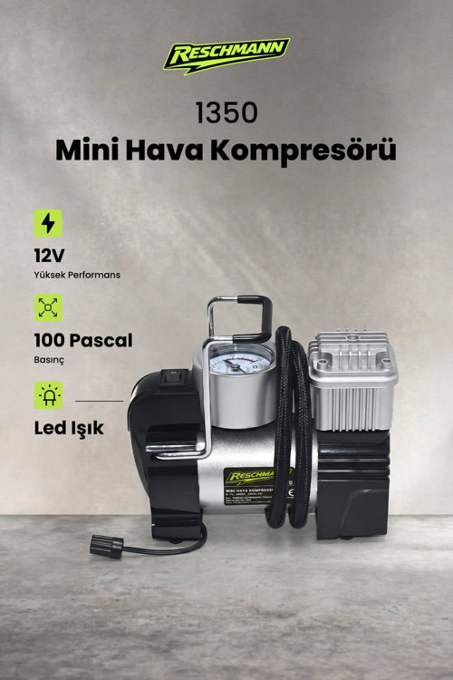 Res-1350 Profesyonel Mini Hava Kompresörü (12V / 100 Pascal)