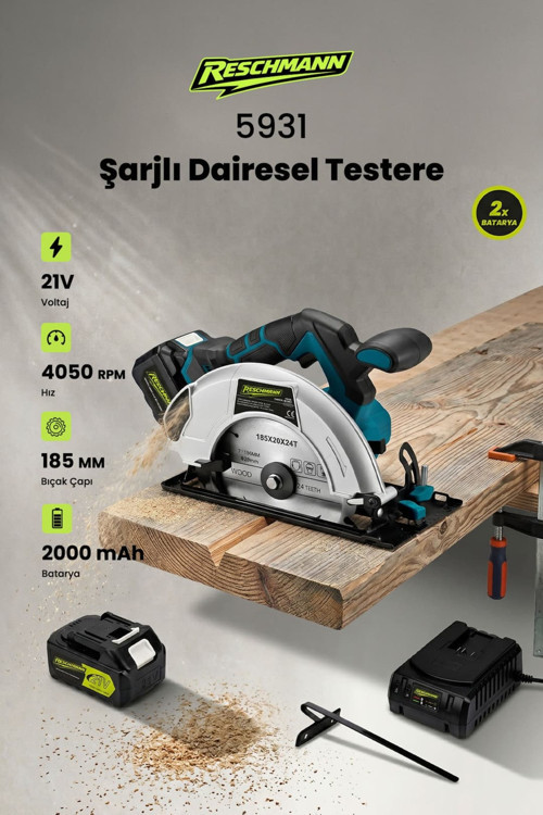 5931 Profesyonel Şarjlı Dairesel Testere (21V / 185Mm)