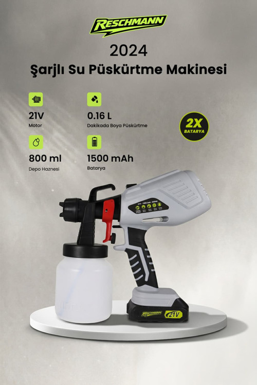 2024 Şarjlı Boya Ve Su Püskürtme Makinası (21V / 800Ml)