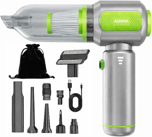 Auhma Ahv-19 Kablosuz Araç Süpürgesi ve Toz Üfleme Makinesi - 17.000 Pa Vakum Gücü - 6000mAh B