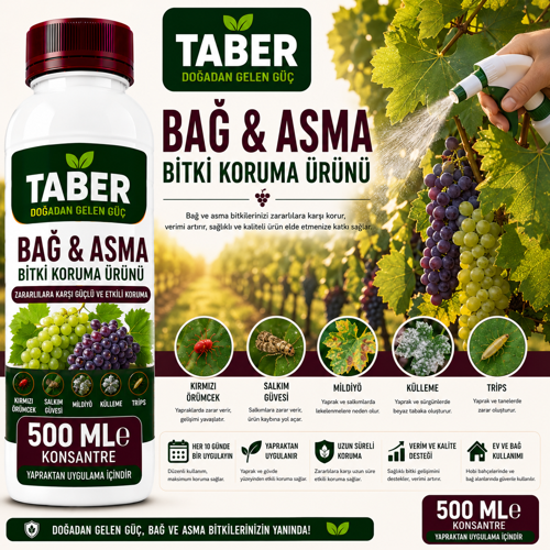 Bağ & Asma Bitki Bakım Ürünü 500 ML Konsantre | Bağ ve Asmalar İçin Yapraktan Uygulama