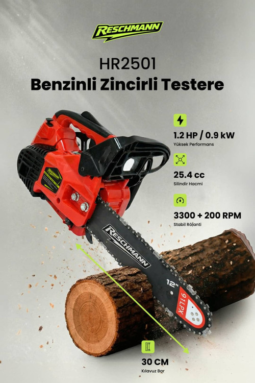 Res-Hr2501 Benzinli Testere (25.4Cc / 1.2 Hp)