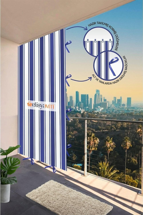 Nivemeshome Balkon Perdesi Branda Güneşlik 6 Renk Seçeneği, 200 x 215 TYBF4HQLNGMH96YC42
