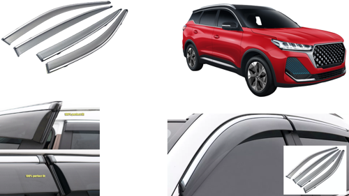 Chery Tiggo 8 Pro 2021+ Kromlu Cam Rüzgarlığı 4 LÜ Sports Style