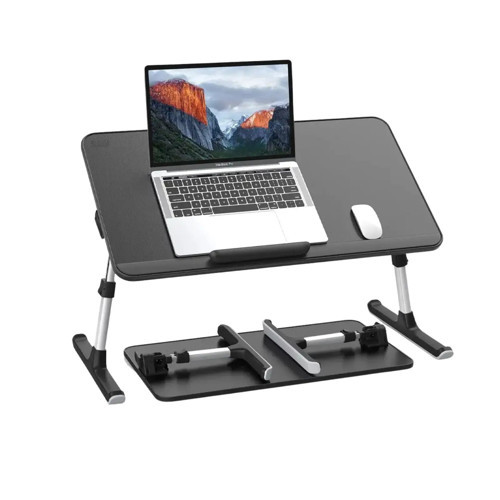 Saiji AL33 Yükseklik ve Açı Ayarlı Laptop Standı Ergonomik ve Katlanabilir Çalışma Masası Siyah