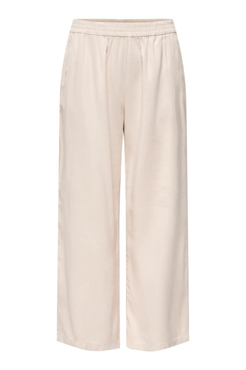 Kadın Onlarıs Beli Lastikli Bilek Boy Pantolon 15364124 Taş