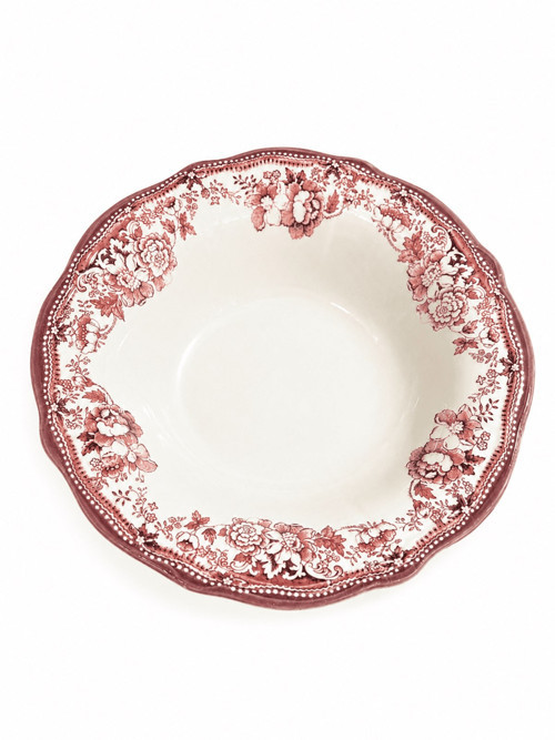 Porselen Velour Maroon Fulya Bowl Kase 26cm Tekli