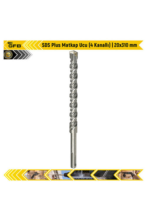 2029 Sds Plus 2 Elmaslı Matkap Ucu 20 x 310 mm