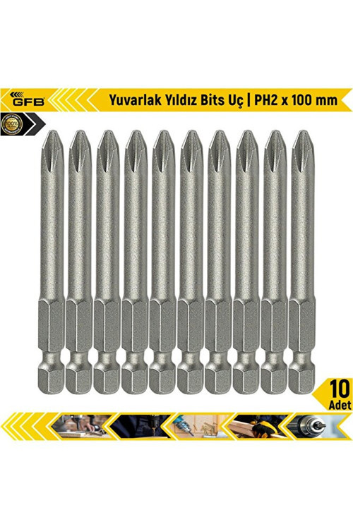 2503 Yıldız Bits Uç PH2 x 100 mm - 10 Adet