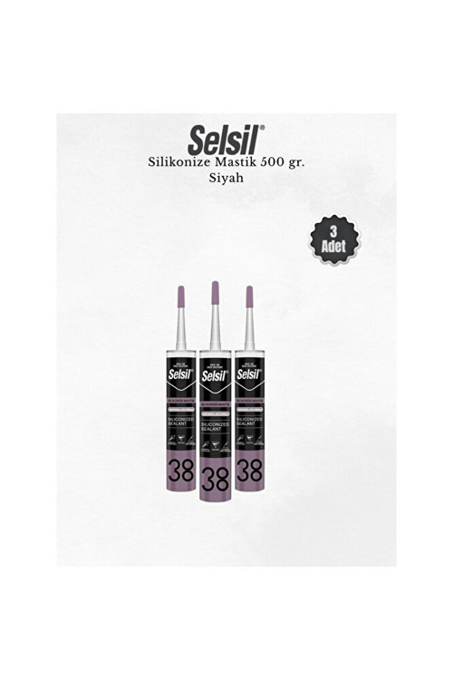Silikonize Siyah Mastik 500 Gr. 3 Adet