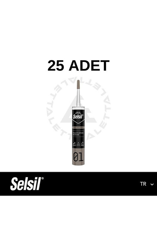 Genel Amaçlı Antrasit Gri Silikon 280 Gr. 25 Adet