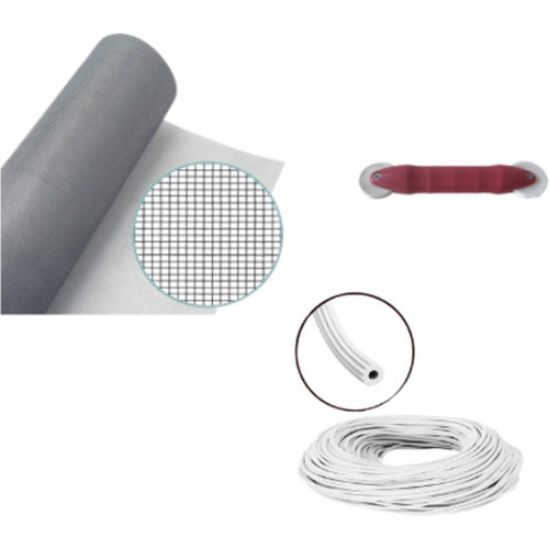 3'lü Sineklik Seti 600X80 cm Tül, 20 Mt. Beyaz Conta, Fitil Çekme Aparatı