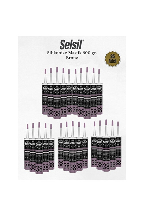 Silikonize Bronz Mastik 500 Gr. - 25 Adet