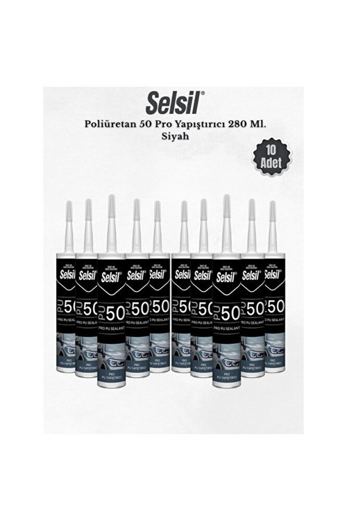 Poliüretan Mastik Siyah 280 Ml. - 10 Adet