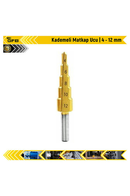 2420 Titan Kaplı Kademeli Matkap Ucu 4-12 mm