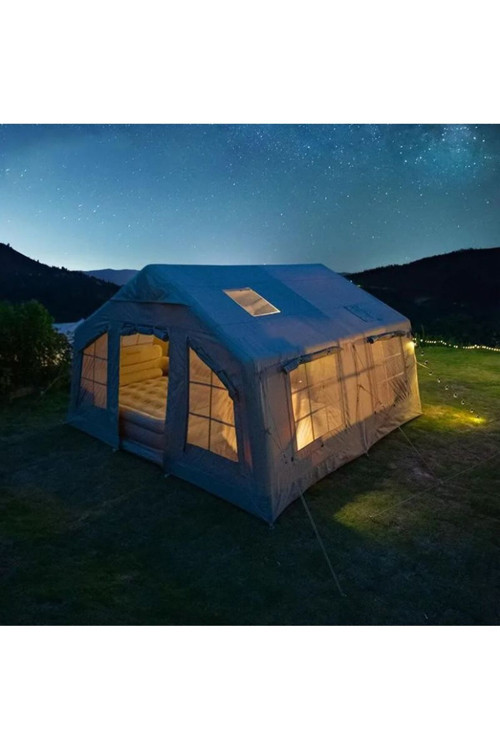 4 Mevsim Şişme Kamp Çadırı 420x320x230cm 10 Kişilik Şişme Çadır