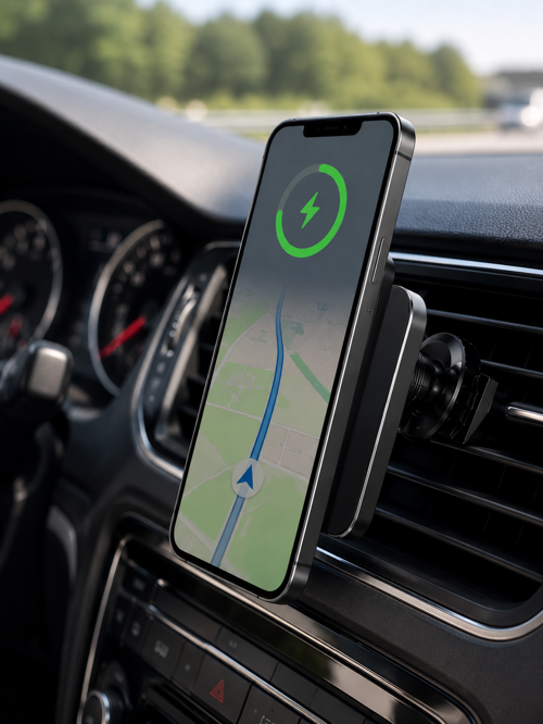 uygun 15W Manyetik Araç İçi Kablosuz Şarj Cihazı MagSafe Uyumlu Telefon Tutucu popüler