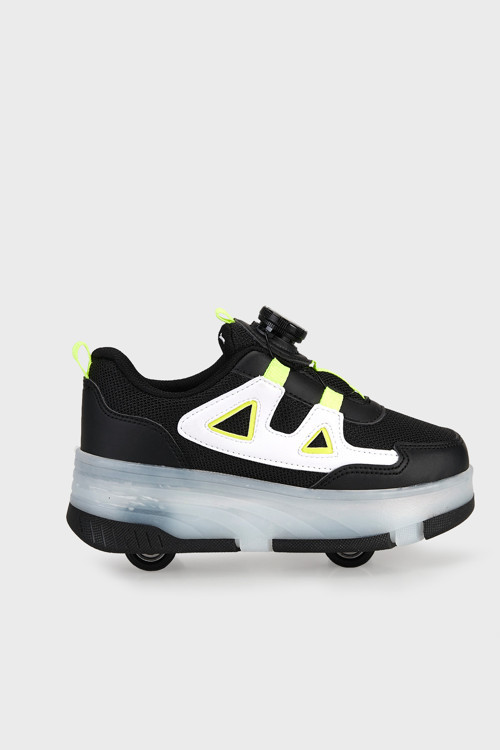 Patrick Roller Patenli Sneaker Erkek Çocuk Ayakkabı BUCK4497 SİYAH