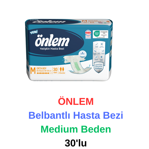 - Belbantlı Hasta Bezi Medium Beden 30'lu