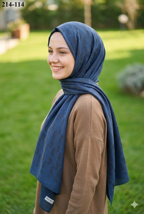 Ayrobin Jakar Şal (Lacivert) 214-114