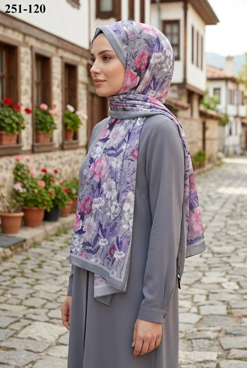 Fransız İpeği Şal (Gri) 251-120
