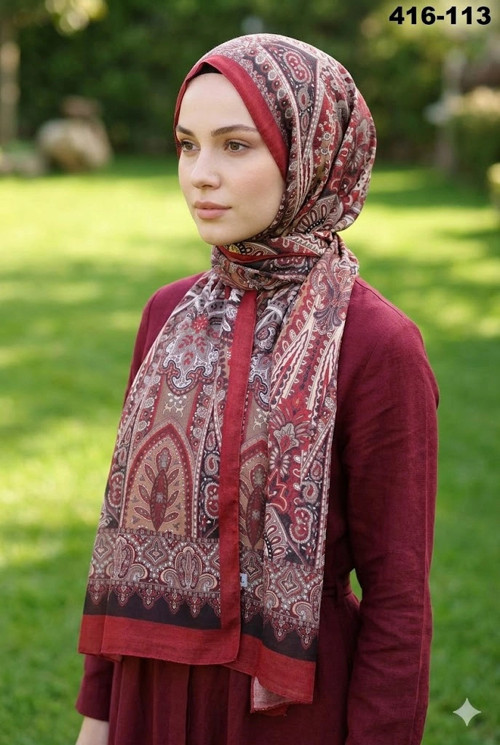Etnik Desen Soft Şal 416-113