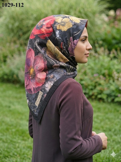 Scarf Bambu Pamuk Eşarp (Siyah) 1029-112