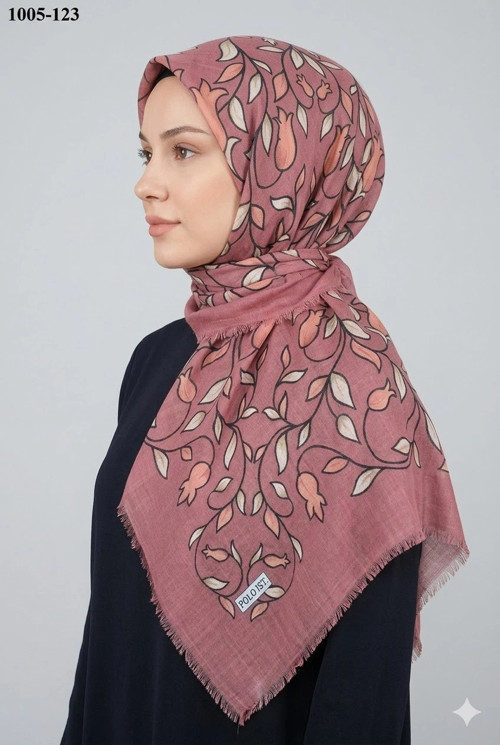 Polo İst Desenli Flamlı Pamuk Eşarp 1005-123