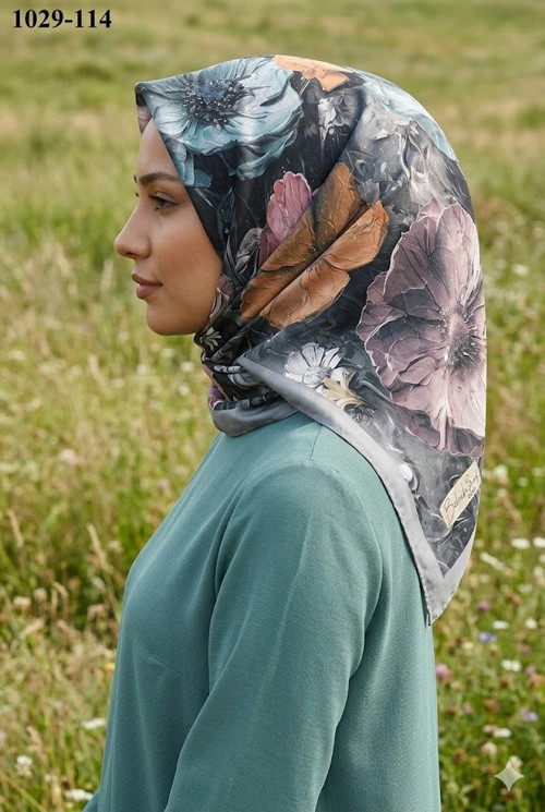 Scarf Bambu Pamuk Eşarp (Gri) 1029-114