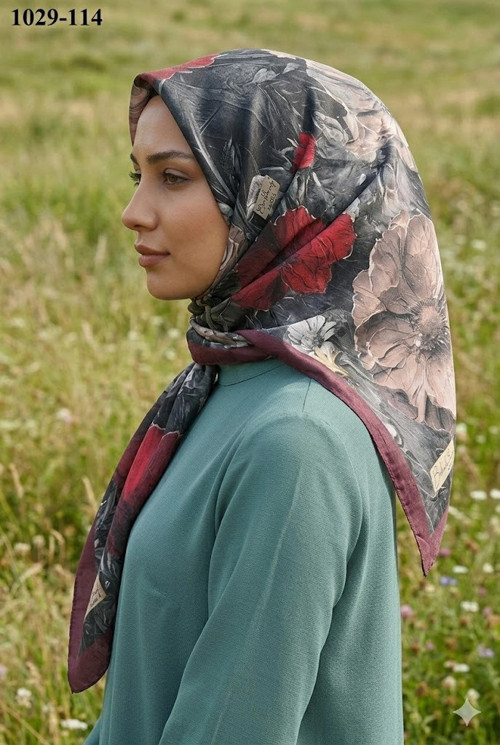 Scarf Bambu Pamuk Eşarp (Bordo) 1029-115