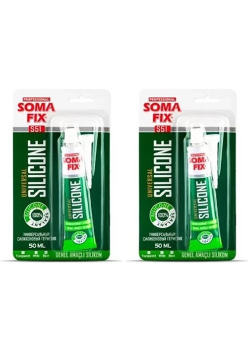 2 Adet 50 ml Tüp Silikon Beyaz Genel Amaçlı Yapıştırıcı