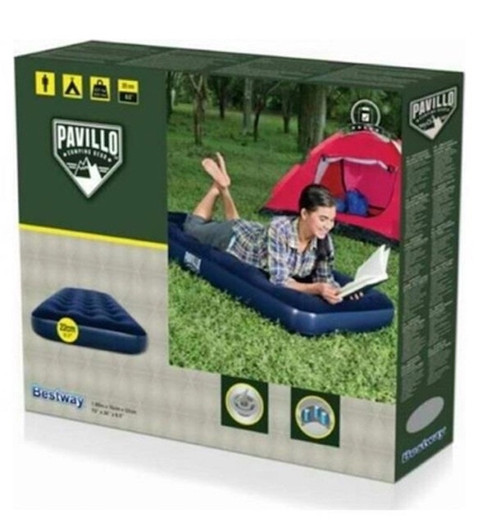 Bestway Pavillo 67000 Tek Kişilik Şişme Yatak Kamp 185x76x22 cm 135 kg